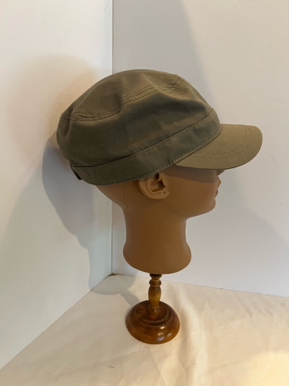 Embellished Olive Military Cadet Cap - Women - Picture 4 of 5